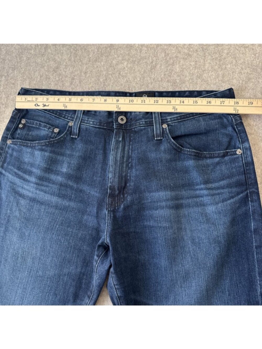 AG Adriano Goldschmied Graduate Jeans Mens 34x32 Dark Wash Tailored Leg Stretch - Picture 4 of 16